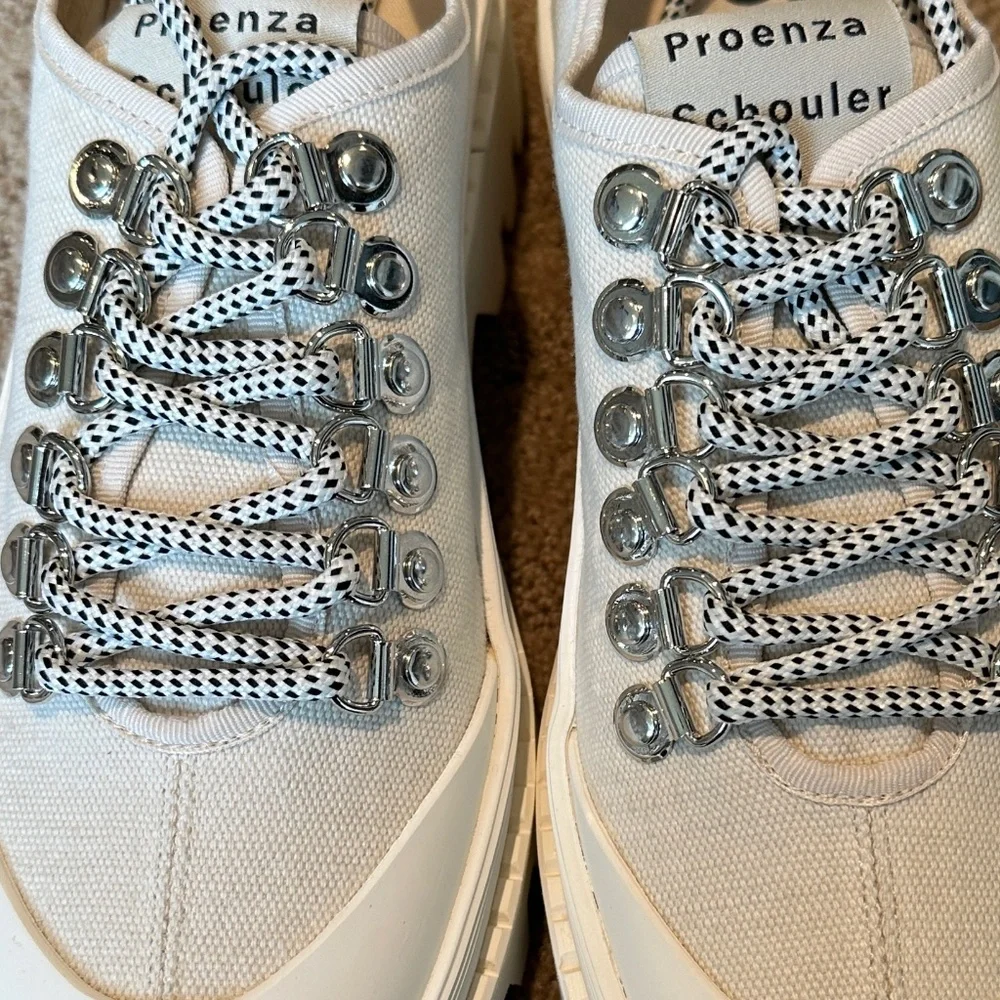 🐼Proenza Schouler City Lug Shoes In White - Size 39 - NWT🐼 - Picture 3 of 8